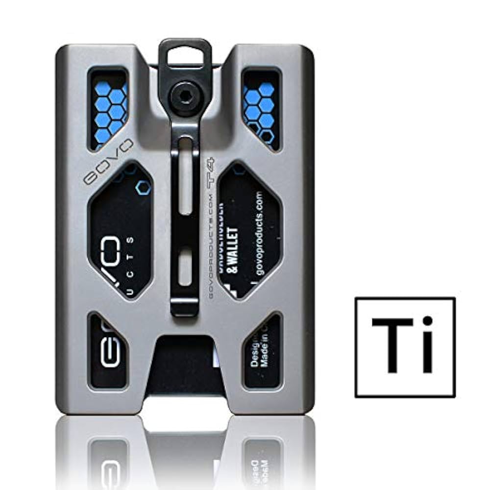 チタン製 IDカード・ホルダー ID Badge Holder Amazon | GOVO チタン バッジホルダー/ウォレット - IDカード